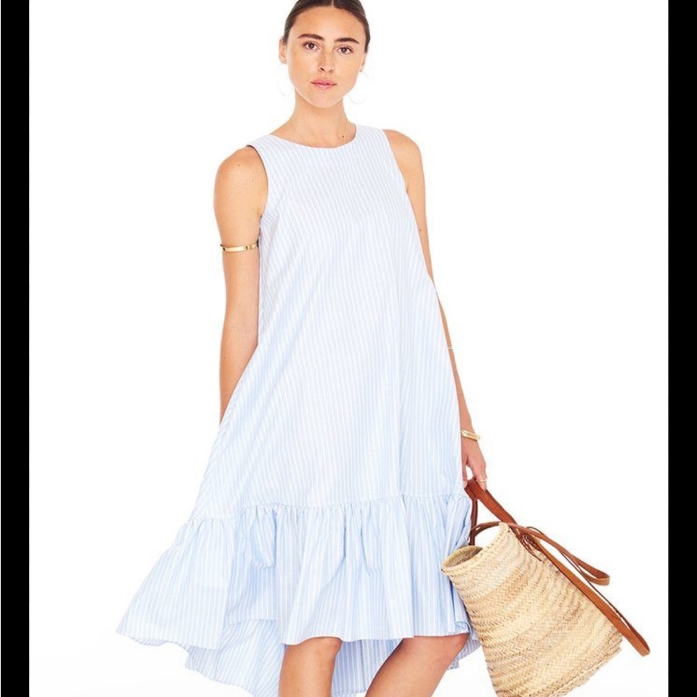 MDS Stripes high low dress